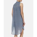 Eileen Fisher Chambray Blue Sleeveless Dress Small Organic Cotton Lagenlook Photo 1
