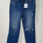 Pistola Charlie High Rise Classic Straight Ankle Aurora Distressed Size 30 NWT Photo 1