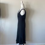 J.Crew  Women's 4 Black 100% Silk Crepe Sophia Sleeveless Midi Dress Photo 5