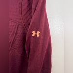 Under Armour  Quarter Zip fleece lined Coldgear top. Women SZ. SM Color Burgandy Photo 2