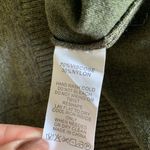 YAL New York Sweater Small Green Faux Leather Pullover Edgy Streetwear Photo 5