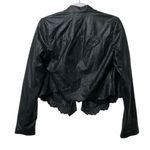 International concepts INC Black Faux Suede Laser Cut Jacket Women's Size S Emo Photo 1