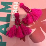Hot Pink Tassel Oversized Earring Photo 2