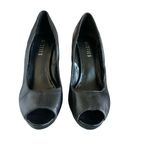 Westies Womens Black Platform Peep Toe Heels Elegant Chic Size 8 Photo 2