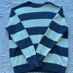 Brandy Melville  Navy and White Striped Crewneck Sweater Photo 0