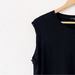 Eileen Fisher Sleeveless Jersey Shirt Dress in Black Photo 3