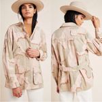 Anthropologie ‎ Lida Pink Camo Utility Jacket Photo 1