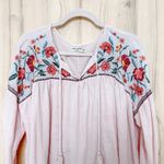 Ruff Hewn  Womens Embroidered Blouse Size 1X Pink Peasant Boho Cottage Romantic Photo 1