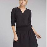 prAna Women’s Size Small Black 3/4 Sleeve Smocked A-Line Dress Photo 1