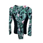 Tropical Floral One Piece Swimsuit Size Medium beach vacation resort colorful Multiple Photo 2