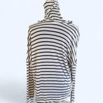 Freshman Vintage striped light long sleeve shirt with hood Size S White Photo 3
