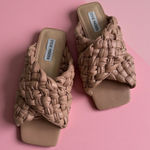 Steve Madden Llarina Tan Braided Slide Sandals Size 8 Photo 0