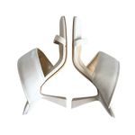 Marc Fisher Deann White Square Toe Asymmetrical Strap Heel Sandals Size 9 Photo 3