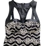 Material Girl  Dress Brooklyn Caviar Black Faux Leather Lace Cut Out Mini Small Photo 12