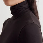 Madewell Black Turtleneck Thong Bodysuit Size XS Photo 4