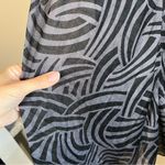 Oscar de la Renta ✨ Vintage  Women’s Black Gray Patterned Sheer Swim Cover Up Med Photo 9