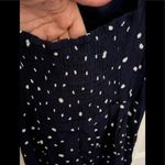 AQUA  BLOOMINGDALE’S M Polka Dot Navy Smocked Dress Photo 7