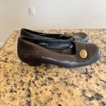 Born black leather slip on shoes button detail size 7/38 Photo 2