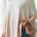 Barefoot Dreams  CozyChic Ultra Lite Ocean Breeze Poncho Ombre Rose One Size Photo 0