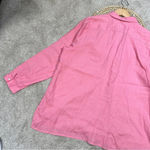 J.Jill  Love 100% Linen Essential Everyday Button-Front Shirt Longsleeve Pink XL Photo 8
