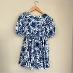 Abercrombie & Fitch  Cinch-Front Poplin Mini Dress Floral Puffy Sleeve Size XSP Photo 8