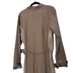 Kuhl  Kiley Shirt Dress Organic Cotton Blend Size Medium Birch/Plaid Trim Photo 8