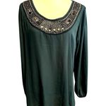 Studio Y  Women's Teal Green / Blue Long Sleeve Top Large Photo 0