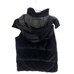 Athleta  Black Lofty Velvet Down Puffer Vest Size XXS Hooded Full Zip Goose Down Photo 3