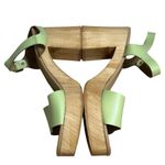 Seychelles  Aloe Green Manila Wooden Heeled Sandals Women’s 9.5 Photo 1