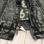 JOYRICH hooded acid wash denim jean gray jacket S Black Photo 14