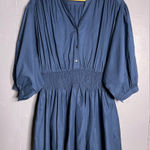 Pinch Work For You Navy Blue Smocked Waist Dress. In size Large Photo 0