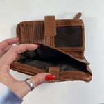 Valenca Holland Brown Woven Distressed Leather Wallet Credit Card ID Holder Photo 7