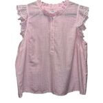 J.Crew Womens Striped ruffle front flutter Photo 1