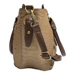 MC Marc Chantal Handpainted Genuine Leather Satchel Croco Embossed Sabrina 2019 Brown Photo 8