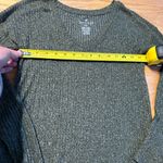 American Eagle Outfitters Women's Olive Green Shirt Size XS Ribbed Photo 2