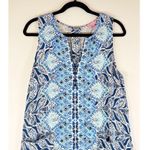 Lilly Pulitzer Dress Blue Mini Kelby Shift Mermaid Tail V Neck Tank Size 10 Photo 7