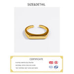 Boutique NEW Unisex Yellow Gold Plated Silver Bar‎ Band Ring, Adjustable Photo 5