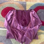 Juicy Couture Raspberry Velour Zip Up Jacket Cropped Newer Style Women’s Small Photo 4