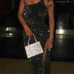 ZARA  dress maxi  Black Sequin Halter party cocktail night out evening date  Photo 5