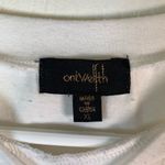 Ontwelfth White Metallic Gold Lace Daisy Floral Embroidered Puffy Sleeve Blouse Size XL Photo 1