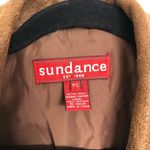 Vintage Style Brown 100% Leather Sundance Distressed Pea Coat Size PS Photo 1