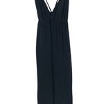 Reformation Maxi Dress Crossover Straps Deep V Neck Black M Photo 0