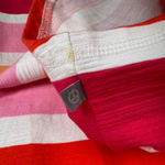 Talbots T by  Cozy Crush Pullover Large Zippy Stripe UPF 50 Preppy Colorful‎ Bold Photo 4