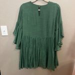 Umgee Embroidered Wide Sleeve Babydoll Tunic Top Green Small Garden Fairy Photo 5