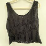 JKara Black Beaded Tank Top 1X Sleeveless Formal Evening Cocktail Plus Size Photo 4