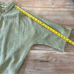 easel  Green Boxy 3/4 Sleeve Button Down Shirt Medium Photo 6