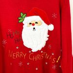 White Stag XL Christmas Sweater Santa Embroidered Merry Red Gold Ugly 1107 Photo 2