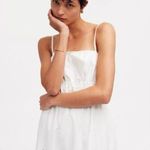 Madewell  Eyelet Lace Tank Midi Dress in Poplin White Size 00 Photo 2