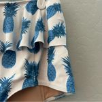 Kortni Jeane  blue pineapple high waisted peplum style swim bottoms medium Photo 4