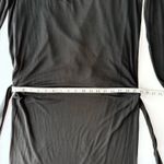 Haute Hippie Black Long Sleeve Modal Dress L Cowl Neck Tie Waist Open Back New Photo 9
